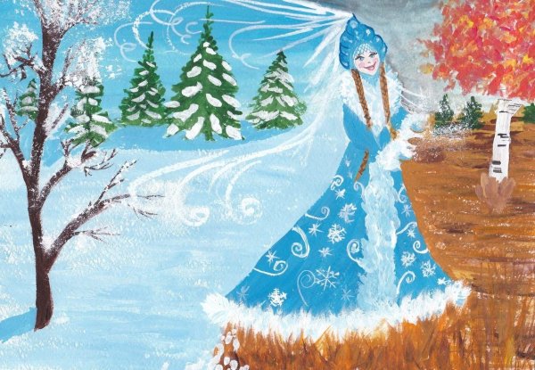 Рисунок на тему Зимушка зима