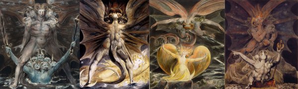 Картины Уильяма Блейка Великий красный дракон