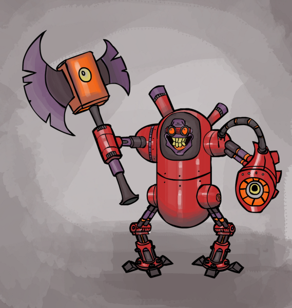 Злой персонаж из мультика робот