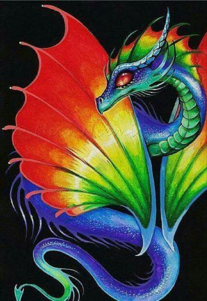 Разноцветные дракончики