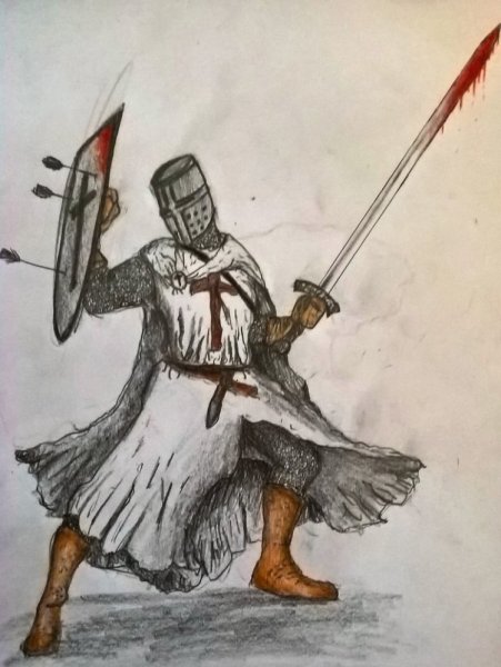 Рыцарь Крестоносец рисунок