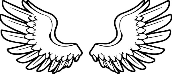 Крылья ангела раскраска