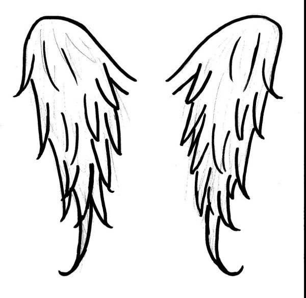 Нарисовать ангельские Крылья