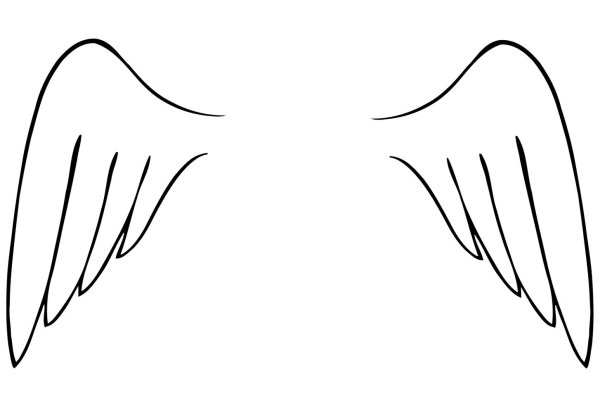 Рисование крыльев ангела