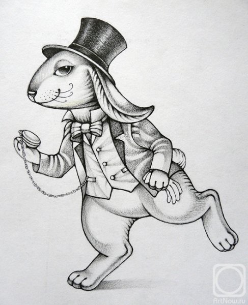 Рисунки кролик из алисы в стране чудес