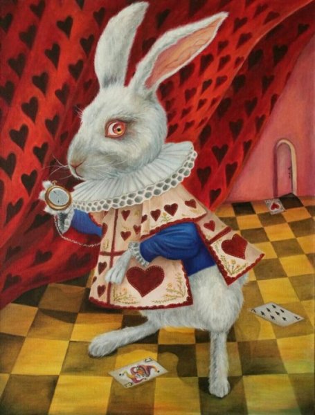 Белый кролик Алиса в стране чудес