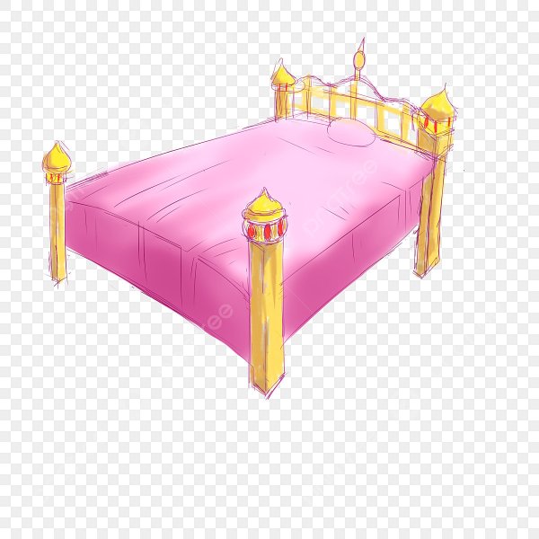 Клипарт кровать для принцессы