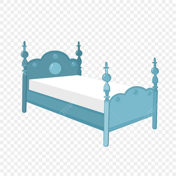 Кровать принцессы вектор
