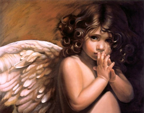 Рисунки кудрявый ангел