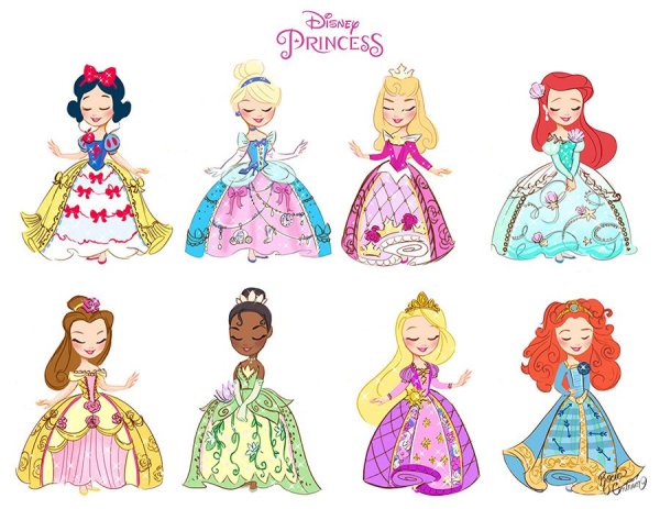 Модные принцессы мультяшные