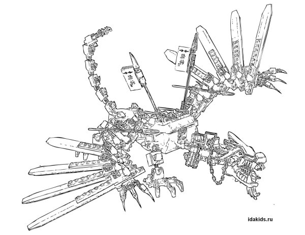 Раскраска Ниндзяго дракон