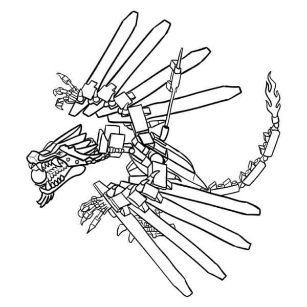 Раскраска лего Ниндзяго драконы