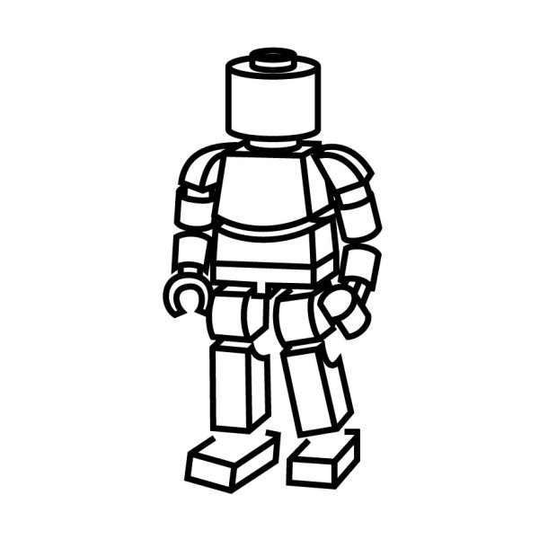 Раскраска конструктор робот лего