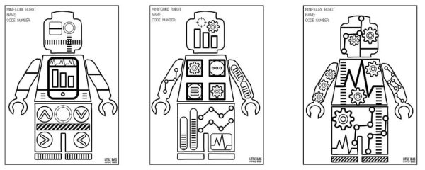 Раскраска лего роботы