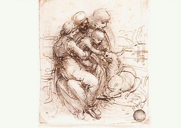 Леонардо да Винчи Святая Анна с Мадонной и младенцем Христом