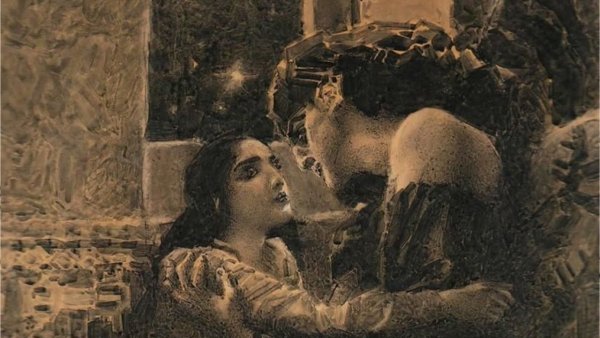 Михаил Врубель «демон и Тамара» (1891)