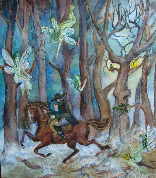 Лесной царь Жуковский иллюстрации