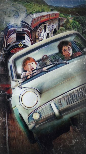Гарри Поттер и Тайная комната Гарри и Рон в машине