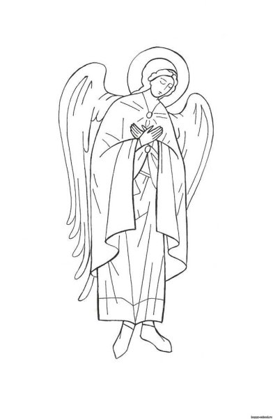 Прорись иконы ангела хранителя