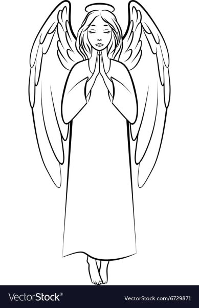 Схематичное изображение ангела