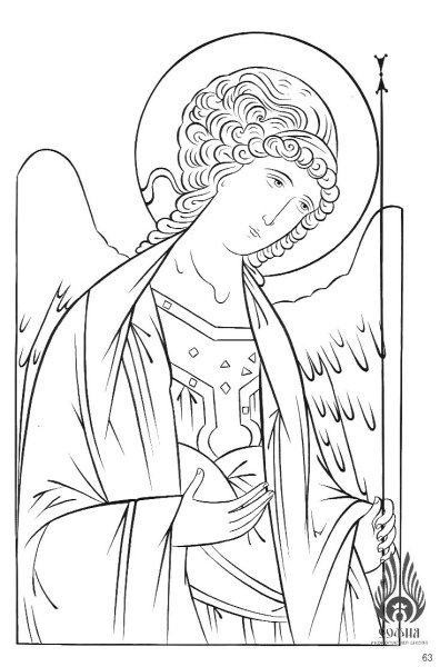 Ангел хранитель прорись икона
