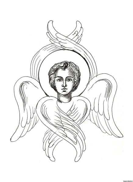 Серафим Шестикрылый ангел икона