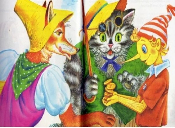 Лиса Алиса и кот Базилио сказка