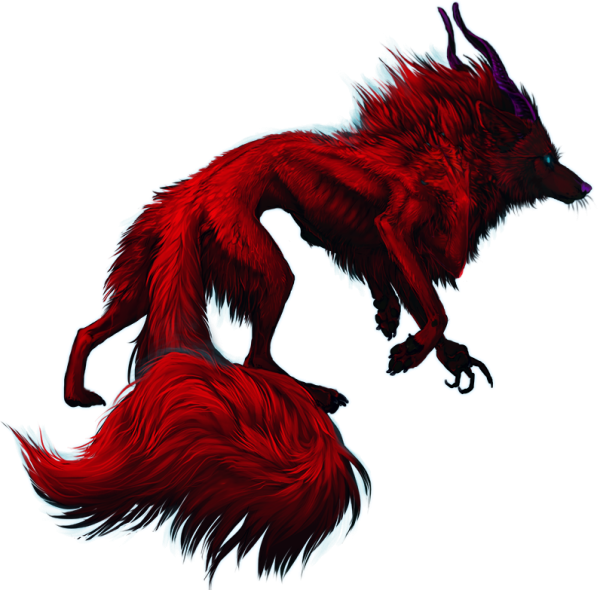 Одиннадцатихвостый демон волк