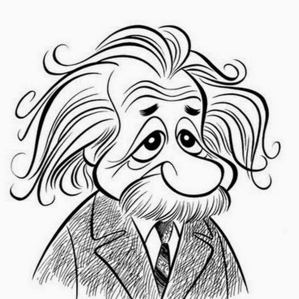 Портрет Эйнштейн Эйнштейн карандашом