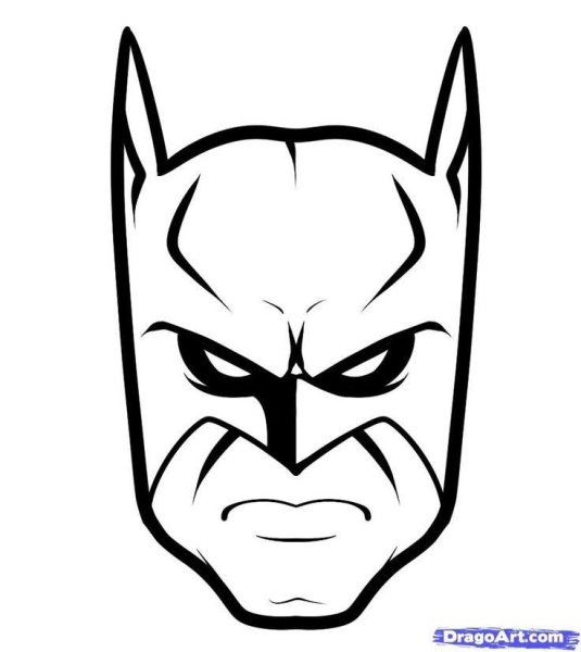 Бэтмен маска раскраска