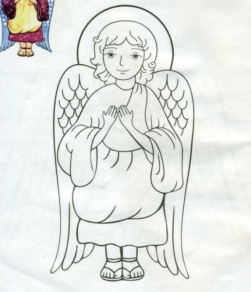 Ангел православный раскраска