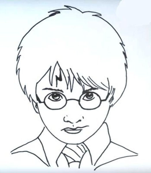 Гарри Поттер нарисовать легко для начинающих