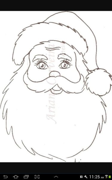 Картинки Деда Мороза для срисовки