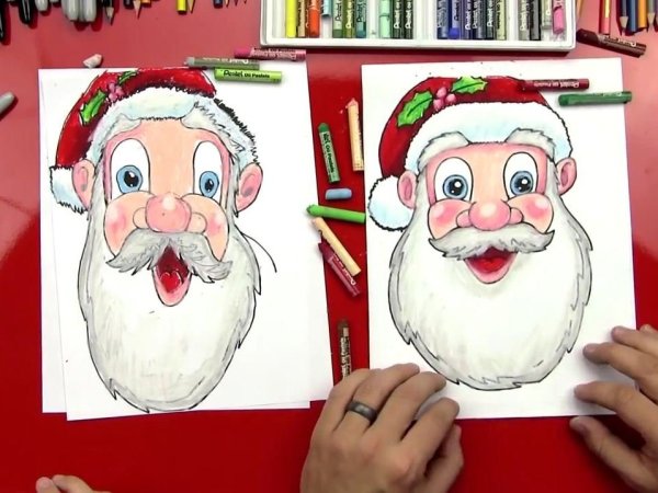 Дед Мороз урок рисования
