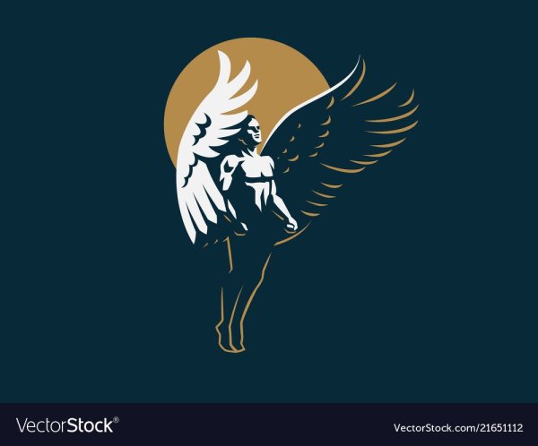 Логотип ангел с крыльями