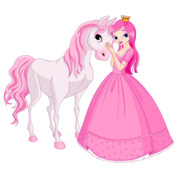 Розовая Единорожка с принцессой