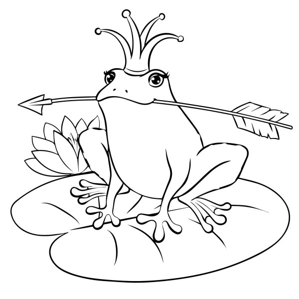 Раскраска Царевна лягушка из сказки
