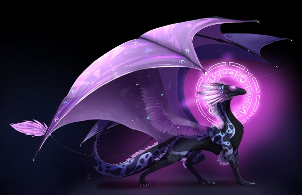 Фиолетовая фурия дракон