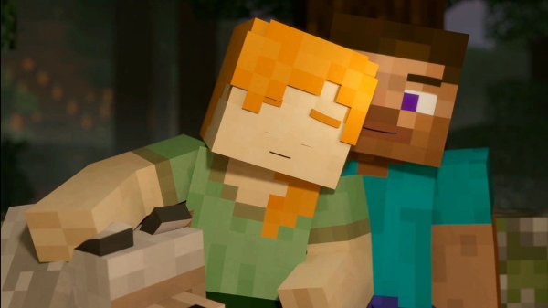 Minecraft анимация Стив и Алекс