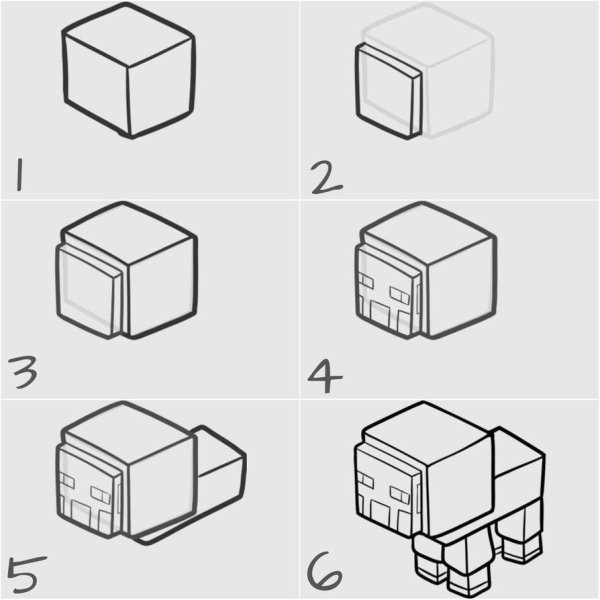 Рисунки из МАЙНКРАФТА карандашом