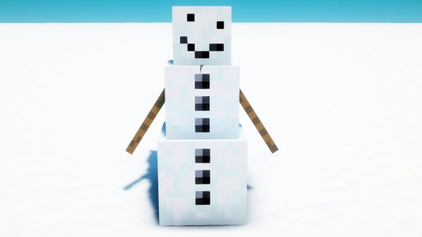 Снеговик без тыквы в майнкрафт