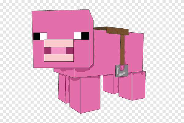 Майнкрафт розовая свинья