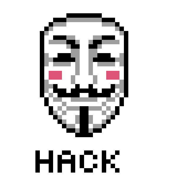 Пиксельное лицо Анонимуса