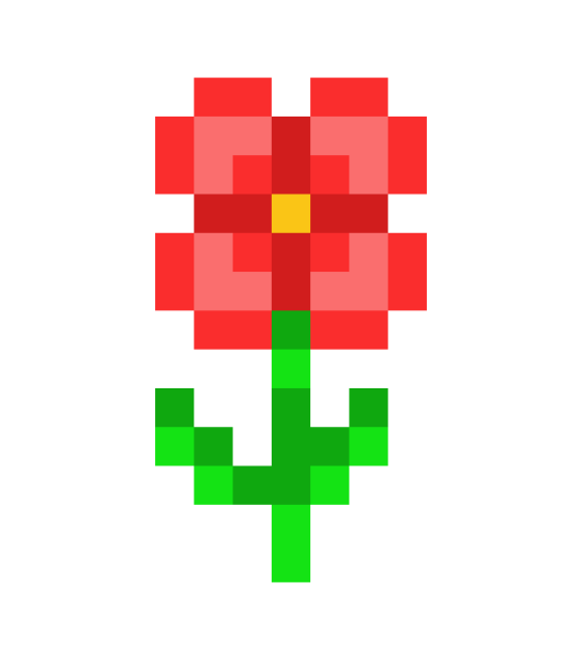 Роза по пикселям