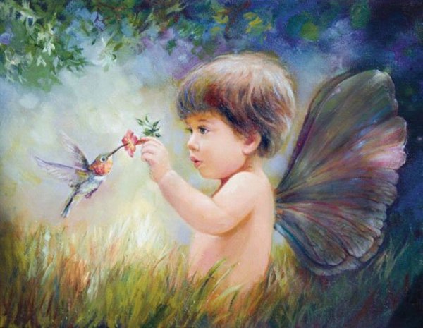Рисунки мальчик и фея