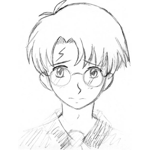 Гарри Поттер аниме рисунок для срисовки