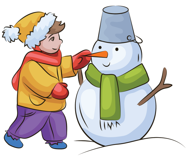 Рисунки мальчики лепят снеговика
