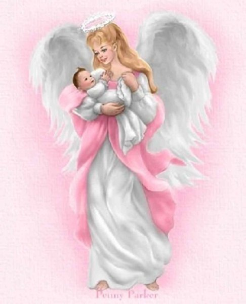 Ангел с младенцем на руках