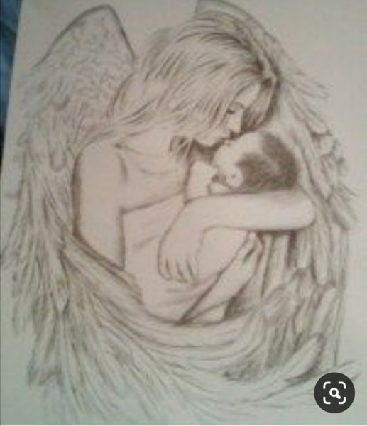 Рисунок на тему мама ангел