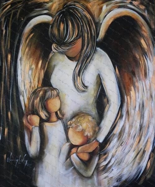 Рисунки мама ангел с дочкой